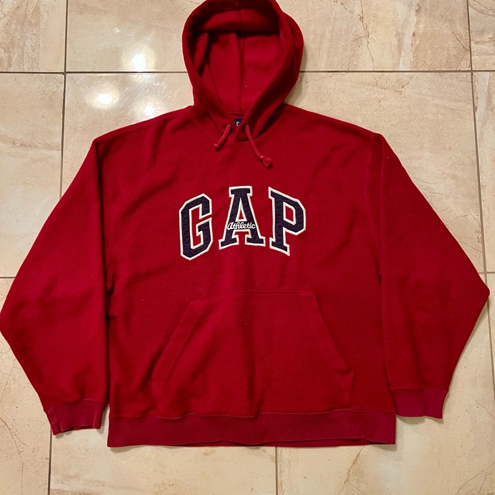 Vintage GAP athletics Red fleece Hoodie